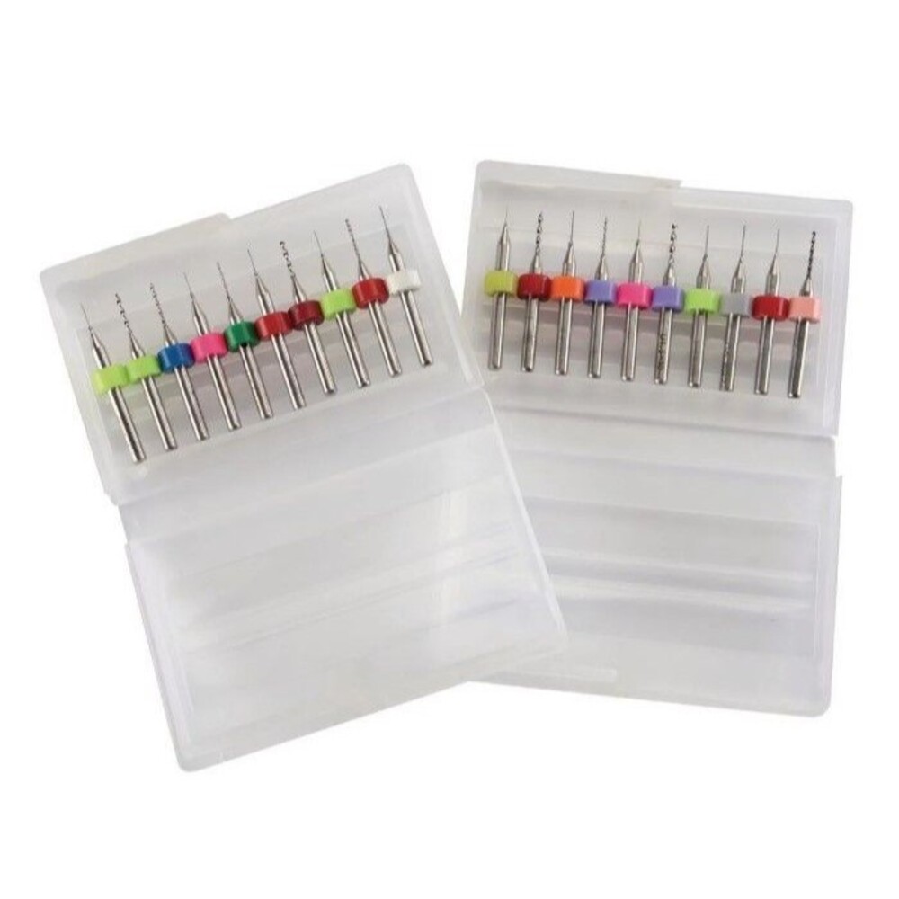 WARRIOR Carbide Rotary Micro Bit Assorted Mini Drill Bit Set 20-Piece with Cases